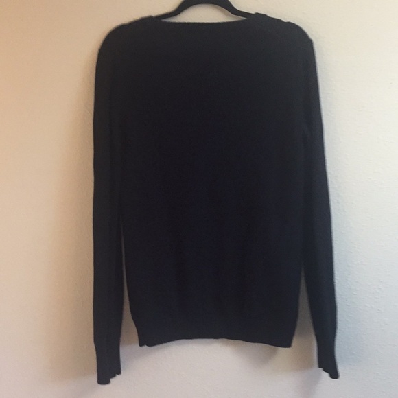 Black Lacoste V-Neck Pullover Sweater | Size 42 - Picture 7 of 8